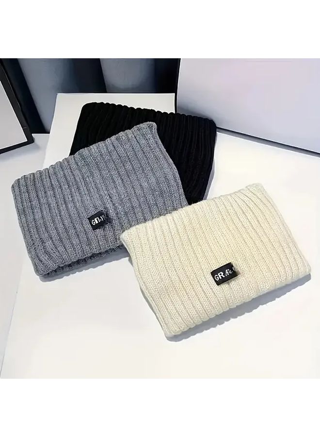 3Pcs Black Gray Khaki Headbands for Autumn Winter Comfortable Breathable Sports Headwear - Image 5