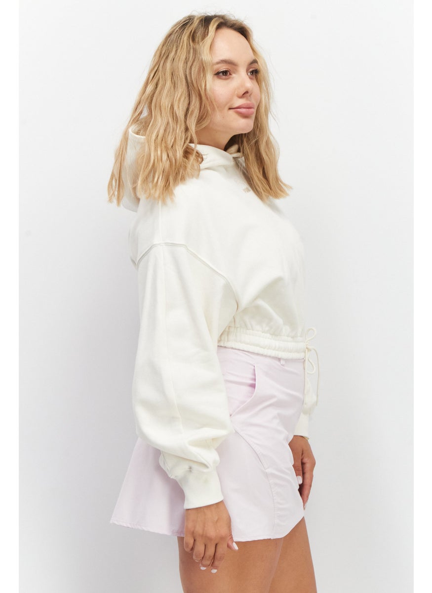 PUMA Women Sportswear Fit Long Sleeve Training Hoodies, Off White  - Image 3