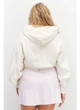 PUMA Women Sportswear Fit Long Sleeve Training Hoodies, Off White  - Image 2