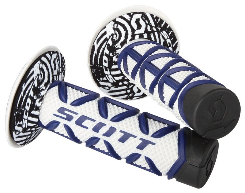 Scott Sports 2196261006 BlueWhite Diamond Motorcycle Grips