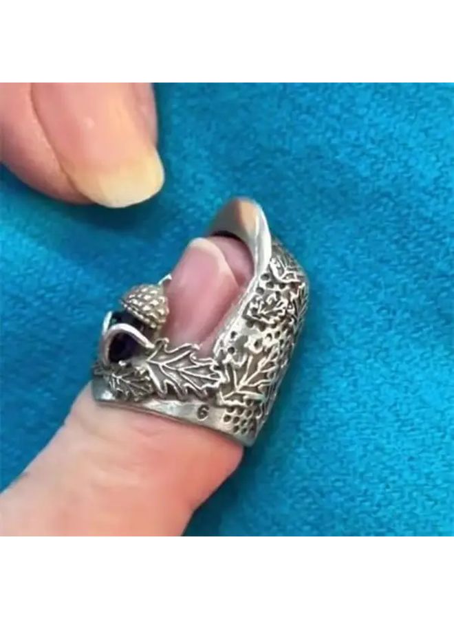 Vintage Inspired Oak Acorn Thimble Handcrafted Metal Sewing Quilting Tool - Image 4