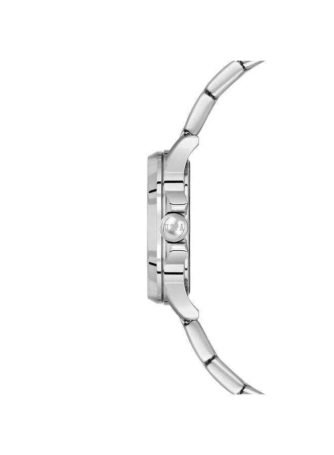 U.S. Polo Assn. Stile 30mm Women's Watch with Silver Dial & Stainless Steel Bracelet