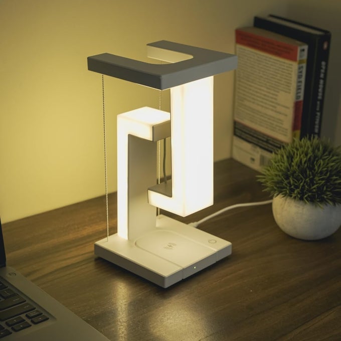 TENSEGRITY SMART LED DESK LAMP WITH WIRELESS CHARGER USB CHARGING PORTTOUCH CONTROL 3 LIGHTING MODES