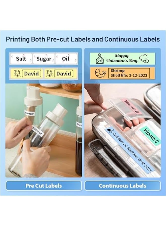 phomemo Portable Bluetooth Thermal Label Printer for Home and Small Business - Organize your Products with 0.23, 0.35, and 0.47 inch (12mm) Tape - Image 3