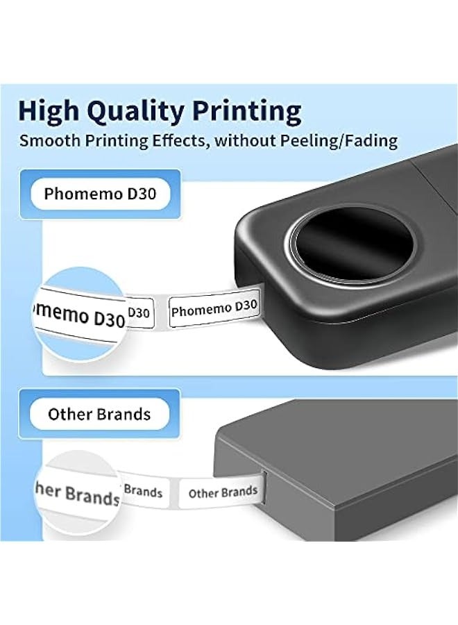 phomemo Portable Bluetooth Thermal Label Printer for Home and Small Business - Organize your Products with 0.23, 0.35, and 0.47 inch (12mm) Tape - Image 5