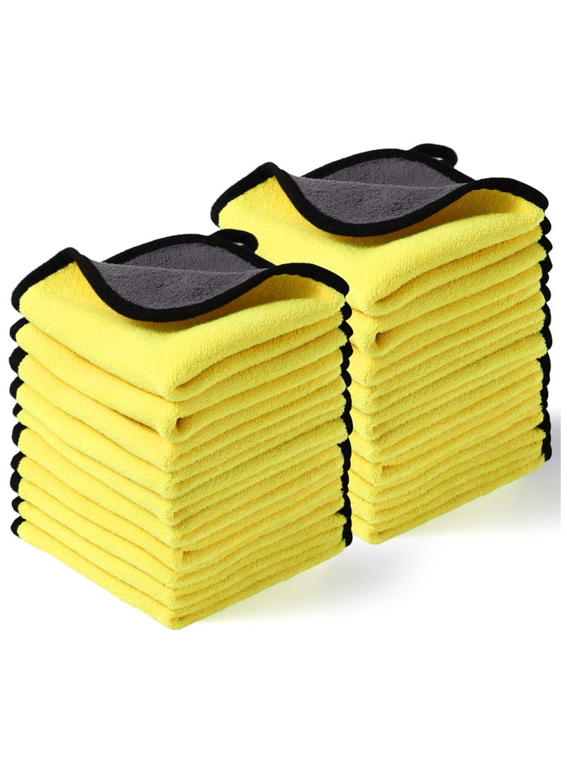 50 قطعة ألياف صغيرة تجفيف المناشف كمية كبيرة لغسل السيارات تنظيف السيارات التفاصيل التلقائية تجفيف الملابس لغسل السيارات، تنظيف منزلي، تجفيف PET، 400 GSM 12 × 12 بوصة (30 × 30 سم) - Image 1