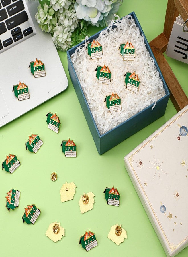 Ferreve 20 Pcs Dumpster Fire Pins Bulk Employee Appreciation Gifts for Coworkers Emotional Positive Support Enamel Pins for Coworkers Staff Teacher Nurse Team - Image 4