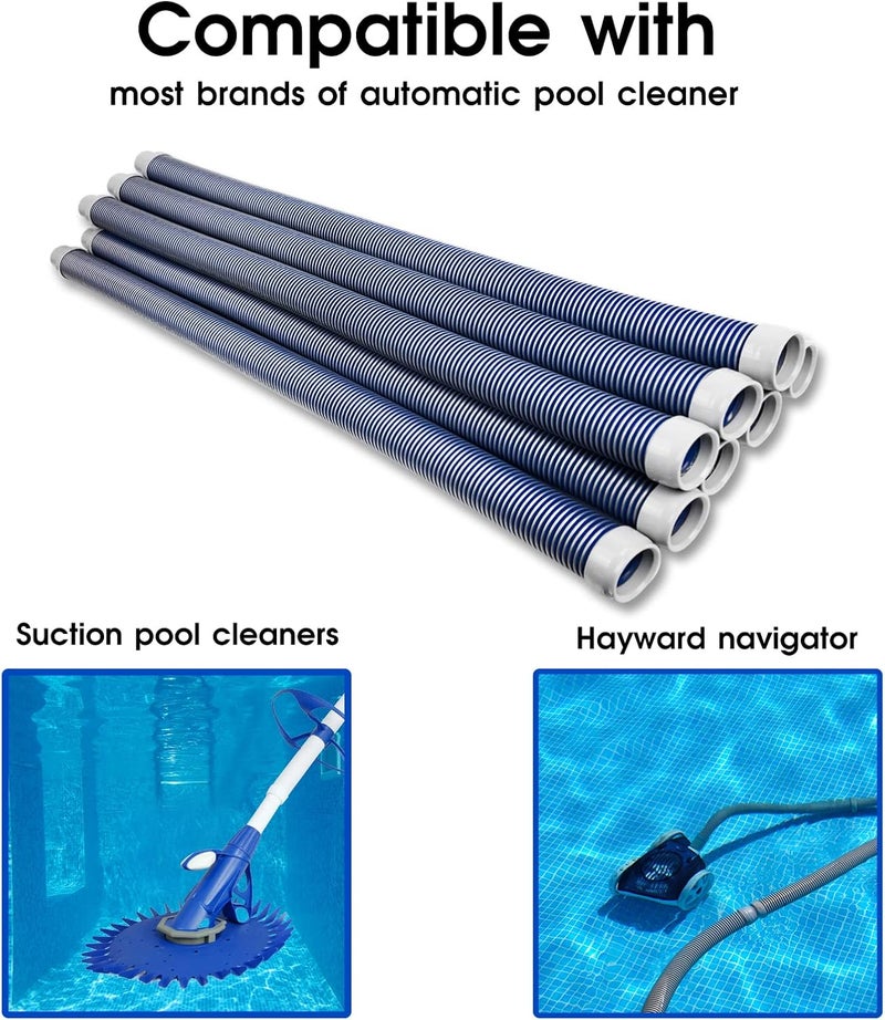 POOLWHALE Professional Swimming Pool Vacuum Cleaner Hose -1.5” 8 Piece Hoses, Perfect Vacuum Extension/Replacement - Compatible with all Major Automatic Pool Cleaners - Image 5