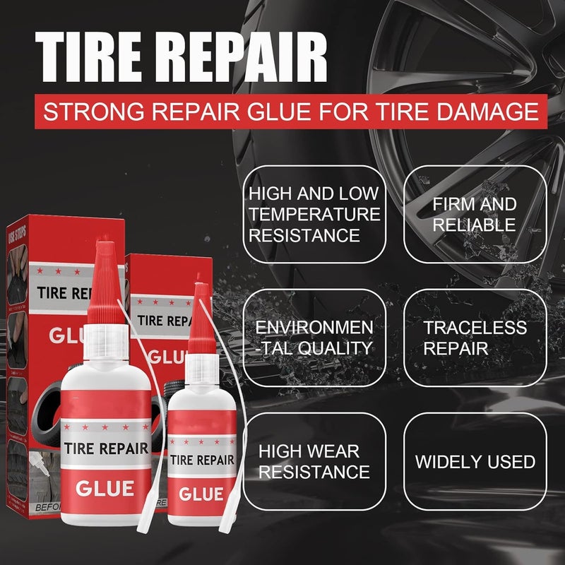 klarako Universal Repair Glue - [2023 New-Upgrade] Waterproof Strong Glue - All-Purpose Super Strength Glue - Tyre Repair Glue for Repair Tyre Crack and Tire Scratch (30ML, 1PC) - Image 2