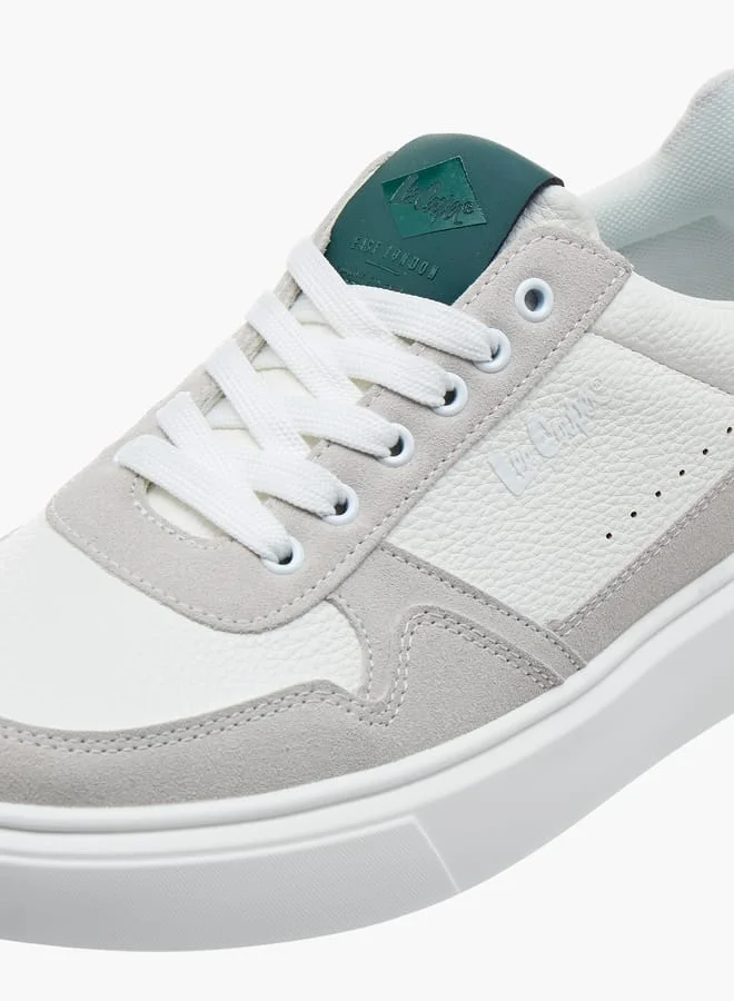 Lee Cooper Men's Panelled Lace-Up Sneakers with Pull Tabs