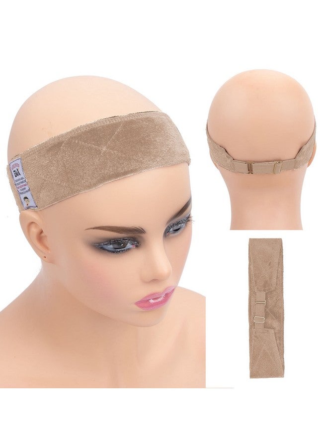 gexworldwide حزام جويب جرب القابل للتعديل مع إغلاق مرن من المخمل غير القابل للانزلاق لحلاقة الشعر (بيج) - Image 1