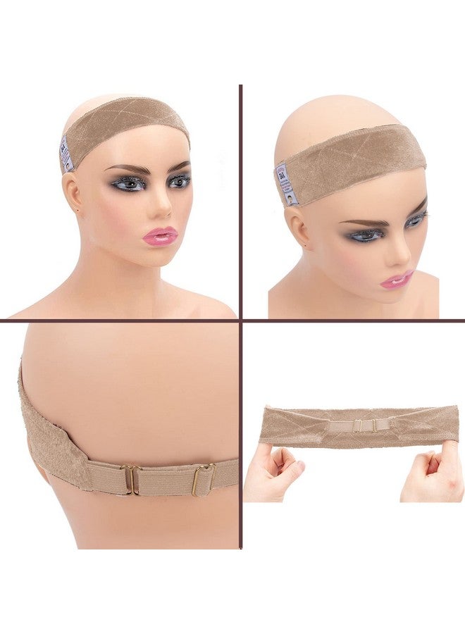 gexworldwide حزام جويب جرب القابل للتعديل مع إغلاق مرن من المخمل غير القابل للانزلاق لحلاقة الشعر (بيج) - Image 4