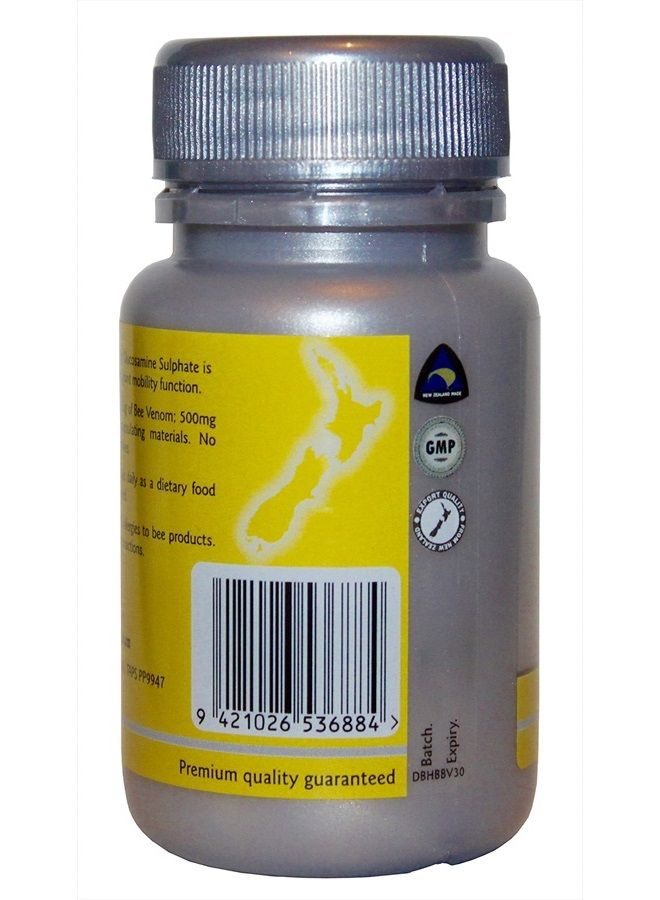 Deep Blue Health New Zealand Bee Venom with Glucosamine Sulphate - 500mg x 30 Capsules  - Image 4