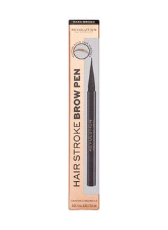 Makeup Revolution Hair Stroke Brow Pen Dark Brown  - Image 3