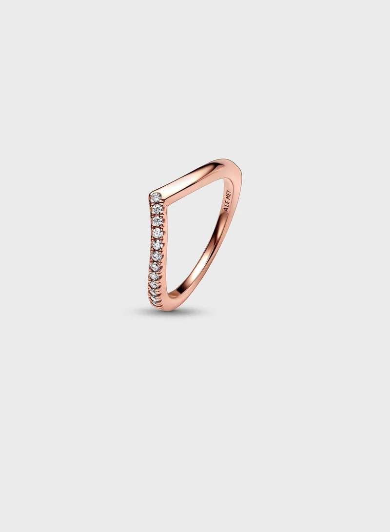 PANDORA Pandora Timeless Wish Half Sparkling Ring