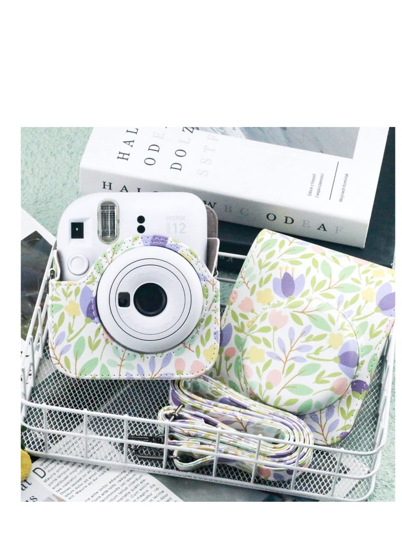 SYOSI Protective Case Compatible with Fujifilm Instax Mini 12, Case for Fuji Instax Mini 12, with Accessory Pocket and Adjustable Strap Present to Friends and Families  - Image 5