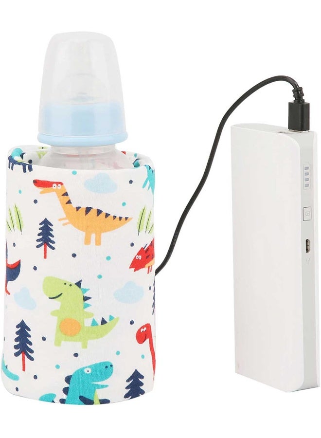 GOTOTOP Bottle Warmer Bag, Bottle Warmer Case Milk Warmer, Portable Cooler Bag with USB Charging Port for Baby Care(Dinosaur) - Image 1