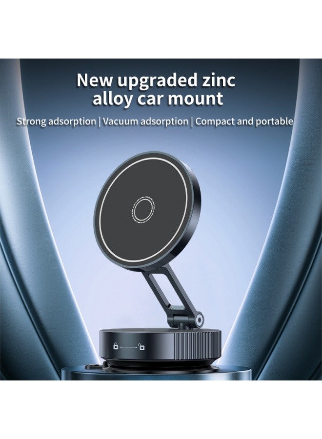 حامل جوال للسيارة مغناطيسي وبه شفط هوائي [2025 جديد] - دوار 360° قابل للتعديل - متوافق مع آيفون 16/15/14/13/12 برو ماكس وسامسونج جلاكسي S21-S24 الترا - للسيارة والجيم والمرآة والحمام (أسود) - Image 1