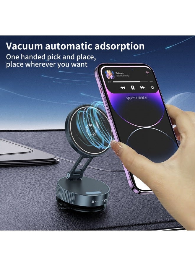 حامل جوال للسيارة مغناطيسي وبه شفط هوائي [2025 جديد] - دوار 360° قابل للتعديل - متوافق مع آيفون 16/15/14/13/12 برو ماكس وسامسونج جلاكسي S21-S24 الترا - للسيارة والجيم والمرآة والحمام (أسود) - Image 2
