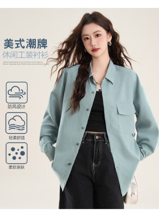 Baleno Couple'S Casual Shirt Minimalist Solid Color Basic Versatile Daily Commute Cardigan Jacket Trendy Fashion - Image 1