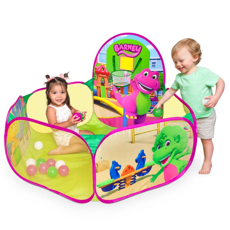 Barney Pop Up Playground Ball Pit with 25 Play Balls and Basketball Hoop Toddlers 2 - Image 3