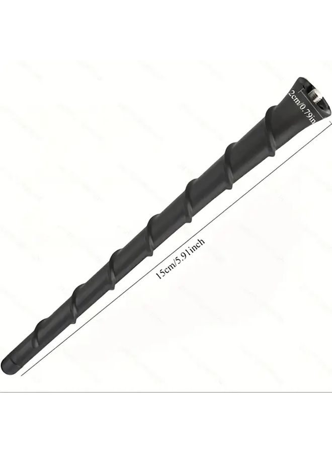 Black Universal Car Antenna Cover Flexible Rubber Short Antenna Enhanced Radio Reception - Image 2