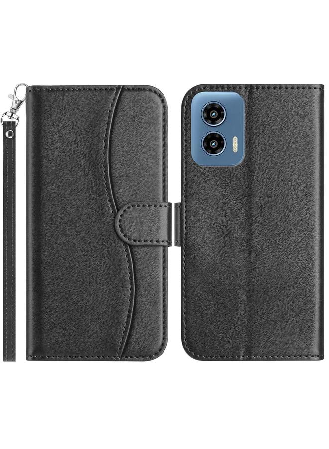 S-TOP Case For Motorola Moto G35 Dual-Folded S-shape Leather Phone Case - Image 1