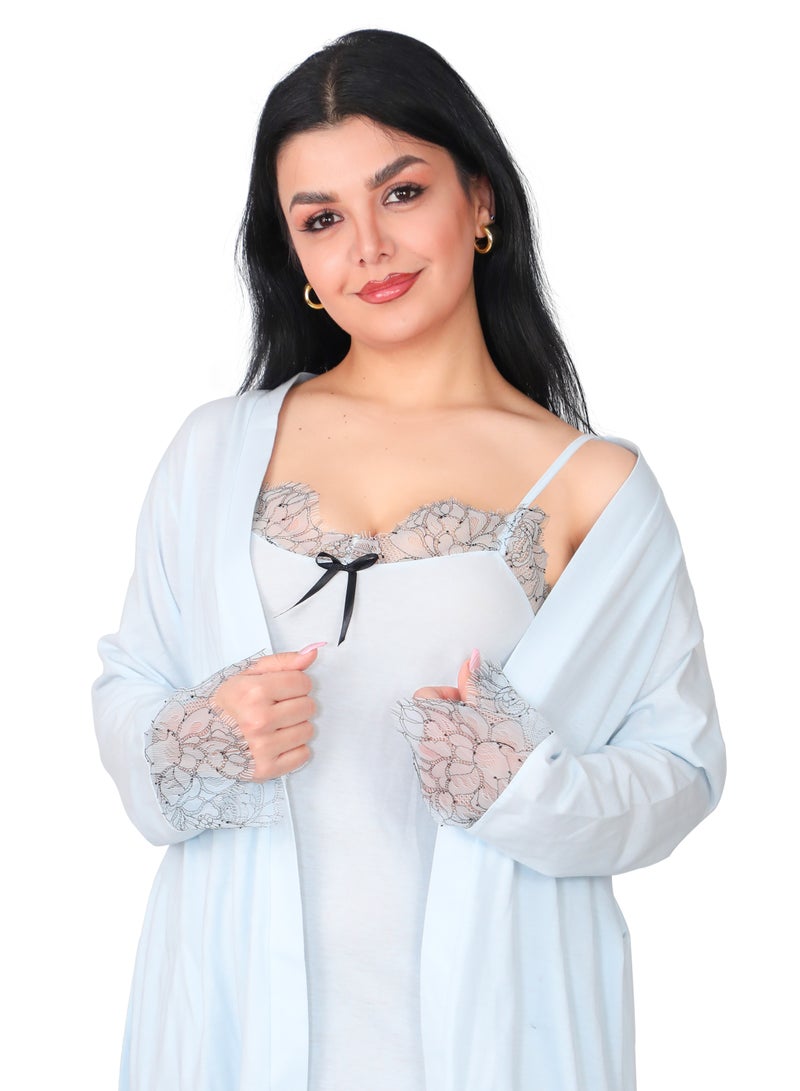 Dadoush Two-piece bridal nightgown and robe set from Daadoush - Image 2