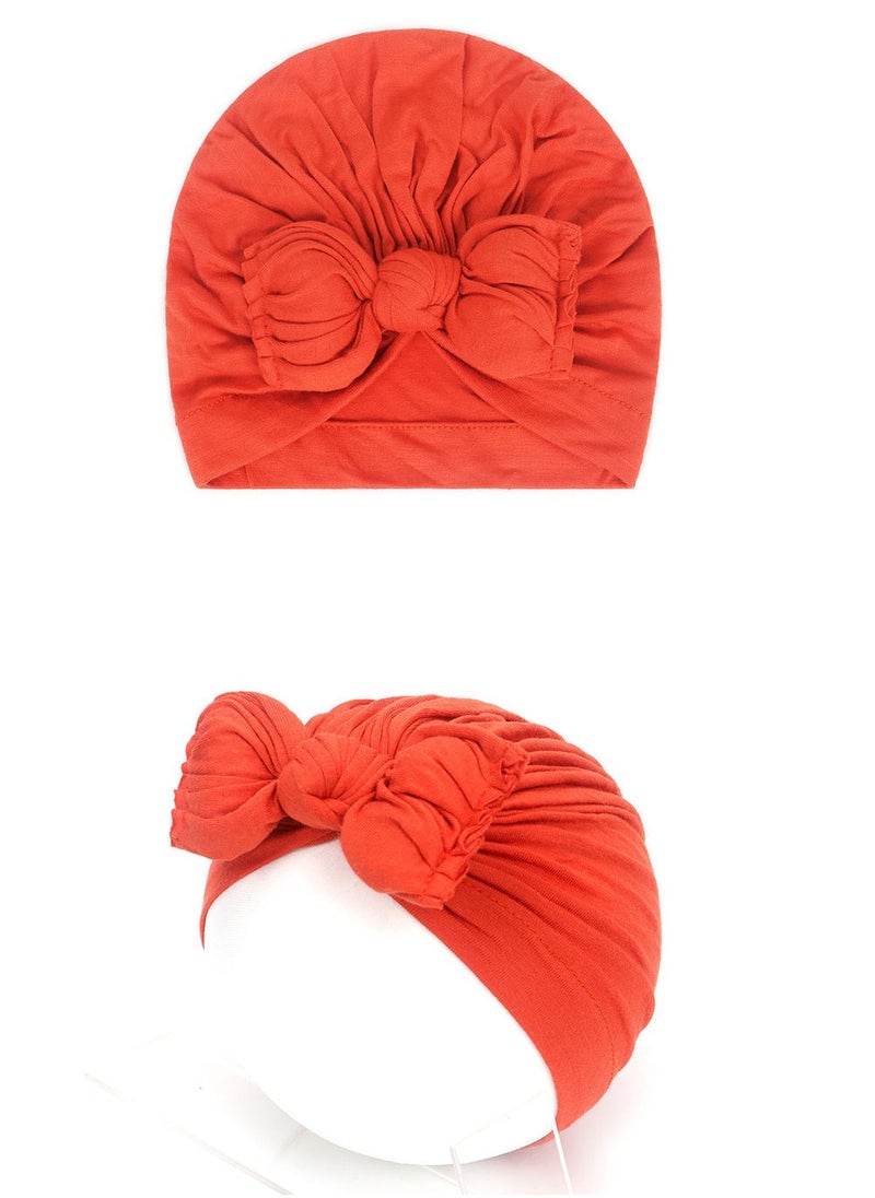 Generic - Baby Bow Hat Rust Red - Image 1