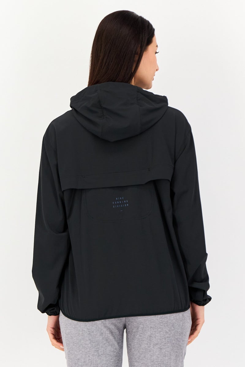 Nike Women Sportswear Fit Running Track Jacket, Charcoal Black - Image 4