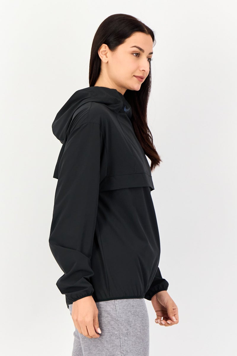 Nike Women Sportswear Fit Running Track Jacket, Charcoal Black - Image 2