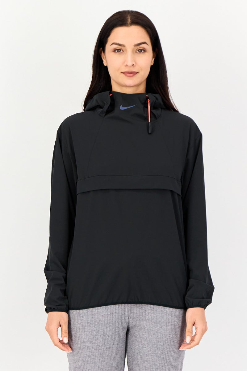 Nike Women Sportswear Fit Running Track Jacket, Charcoal Black - Image 1