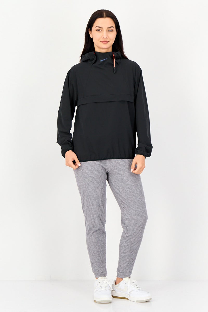 Nike Women Sportswear Fit Running Track Jacket, Charcoal Black - Image 3