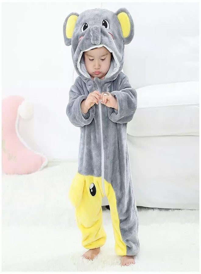 AVS Soft Unisex Baby Infant Kids Costume Jumpsuit Elephant Style Cosplay Clothes Bunting Outfits Snowsuit Hooded Romper Outwear Soft Pajamas for Baby Toddler Kids Cartoon Dress for Birthday - Image 4