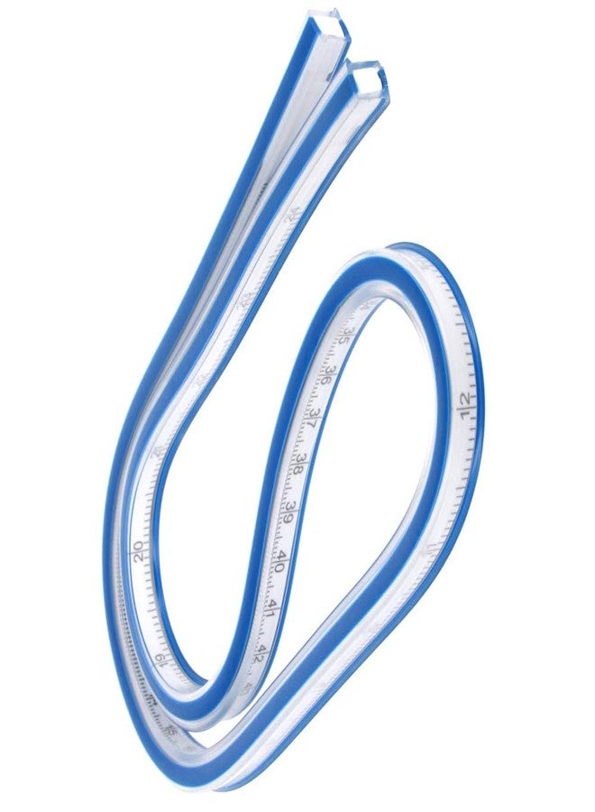 اتول مارت مسطرة منحنية مرنة من يو تول مارت، متدرجة 60 سم / 23.6 بوصة مع حافة حبر، للرسم، وصنع الأنماط، والهندسة، وصنع الاستنسل، وأداة قياس تركيب السرج، قطعة واحدة - Image 4