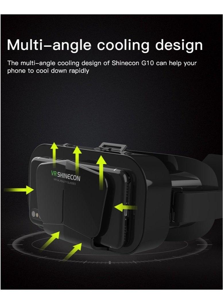 VR SHINECON Adjustable VR Headset Goggles with Remote - 3D Glasses for Android/iOS Phones (Support 4.7~7.2 inch), Customizable Pupil & Object Distance - Image 5