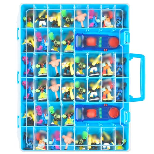Aptbyte Case Compatible with Akedo Ultimate Arcade Warriors Starter Pack Toy Storage for Battle Arena Controller Warrior Collector Mini Battling Action Figures Holder for Akedo Playset Blue Case Only - Image 1