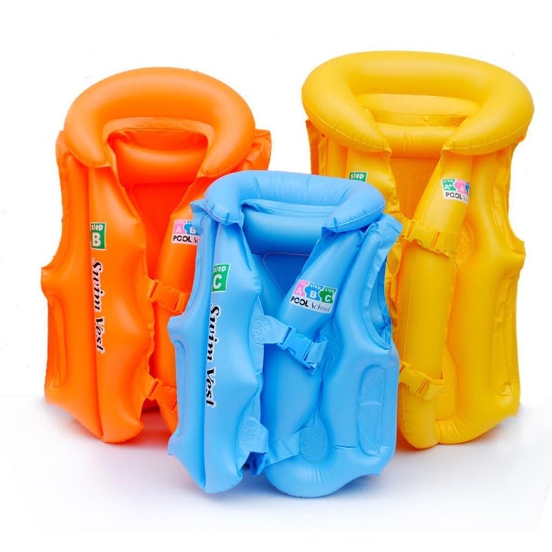 Drofail Toys Swimming Vest for Kids | Swimming Jacket for Boys & Girls Toys Swimming Vest Inflatable Step Chambers Life Jacket Jaket 3-6 Years Multi Color (S) - Image 3