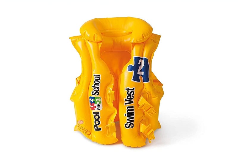 Drofail Toys Swimming Vest for Kids | Swimming Jacket for Boys & Girls Toys Swimming Vest Inflatable Step Chambers Life Jacket Jaket 3-6 Years Multi Color (S) - Image 1