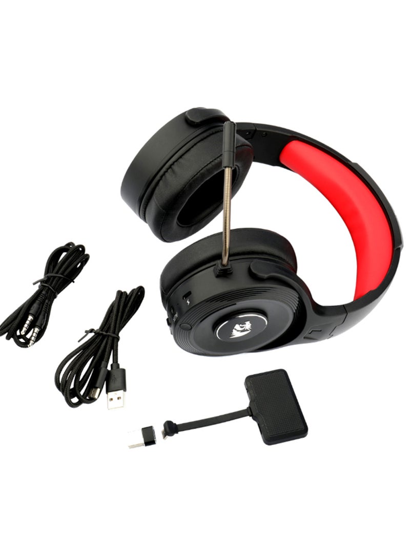 REDRAGON H818 Pro Pelops Wireless Gaming Headphones, 40mm High-Density, Built-In Volume Adjustment, 7.1 Surround Sound, 3.5mm x 2 Gold-Plated Pin - Image 5