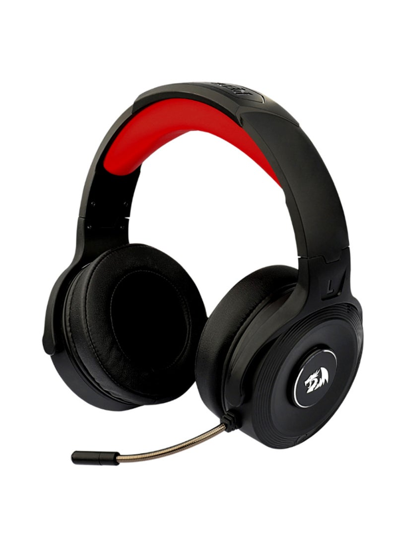 REDRAGON H818 Pro Pelops Wireless Gaming Headphones, 40mm High-Density, Built-In Volume Adjustment, 7.1 Surround Sound, 3.5mm x 2 Gold-Plated Pin - Image 1