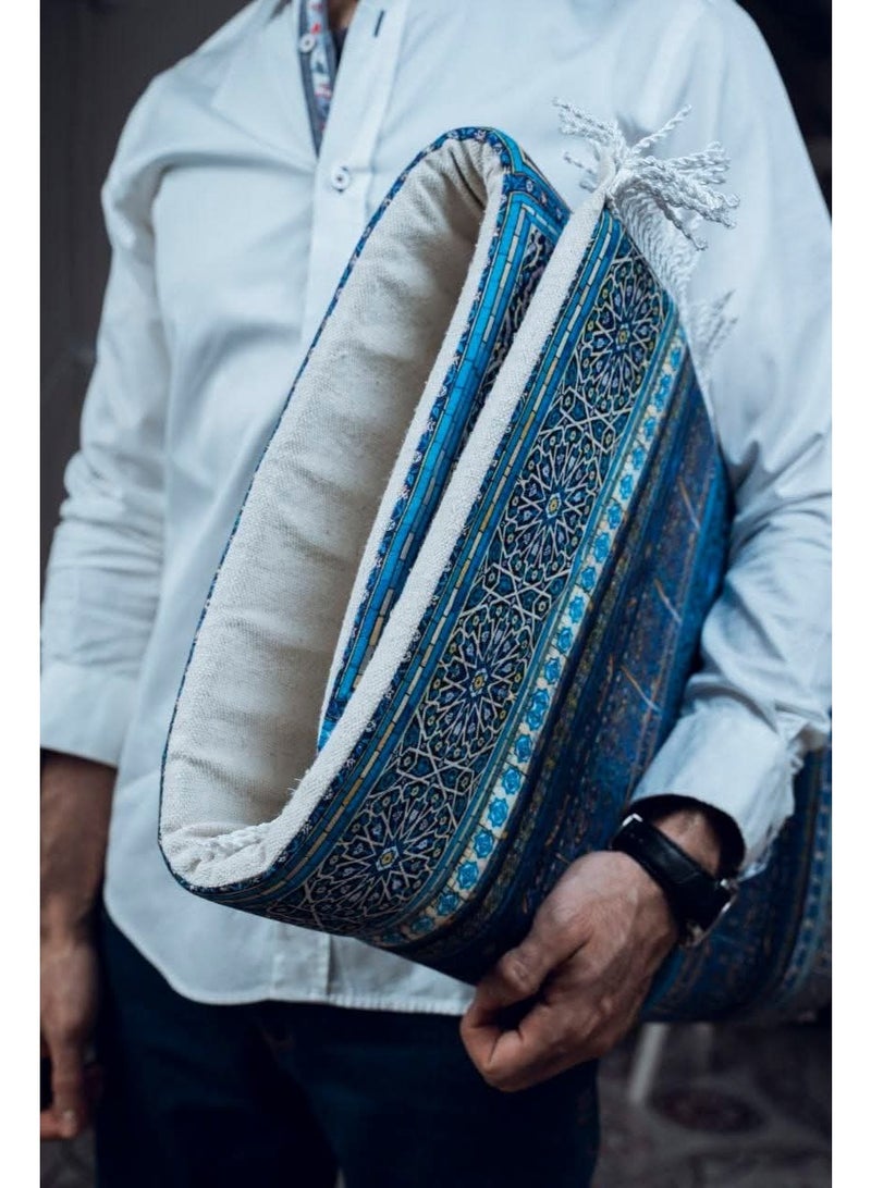 i diD Premium Prayer Mat for Adults, Ultra-Sot with thickness 2 CM, very comfortable for knees and forehead, anti-slip, with an elegant Islamic design, with a rosary and an authenticated copy of the Holy Quran, giving you a sense of comfort and reverence, Elegant Muslim Gift for Hajj, Ramadan, and Eid or any Event - Image 4