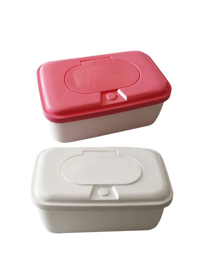 Toyvian Baby Wipes Dispenser Portable Refillable: 2pcs Toddler Wipe Holder Baby Wipes Container Reusable Wipes Case Baby Travel Box Random Color - Image 1