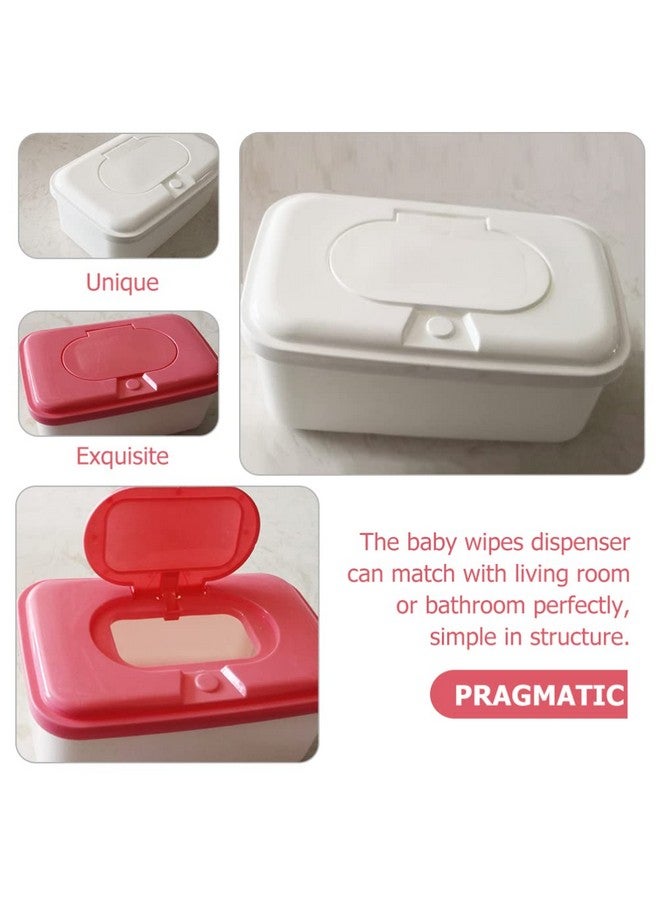 Toyvian Baby Wipes Dispenser Portable Refillable: 2pcs Toddler Wipe Holder Baby Wipes Container Reusable Wipes Case Baby Travel Box Random Color - Image 3
