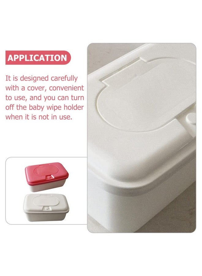 Toyvian Baby Wipes Dispenser Portable Refillable: 2pcs Toddler Wipe Holder Baby Wipes Container Reusable Wipes Case Baby Travel Box Random Color - Image 2