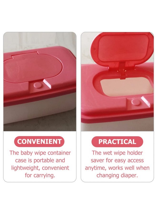 Toyvian Baby Wipes Dispenser Portable Refillable: 2pcs Toddler Wipe Holder Baby Wipes Container Reusable Wipes Case Baby Travel Box Random Color - Image 4