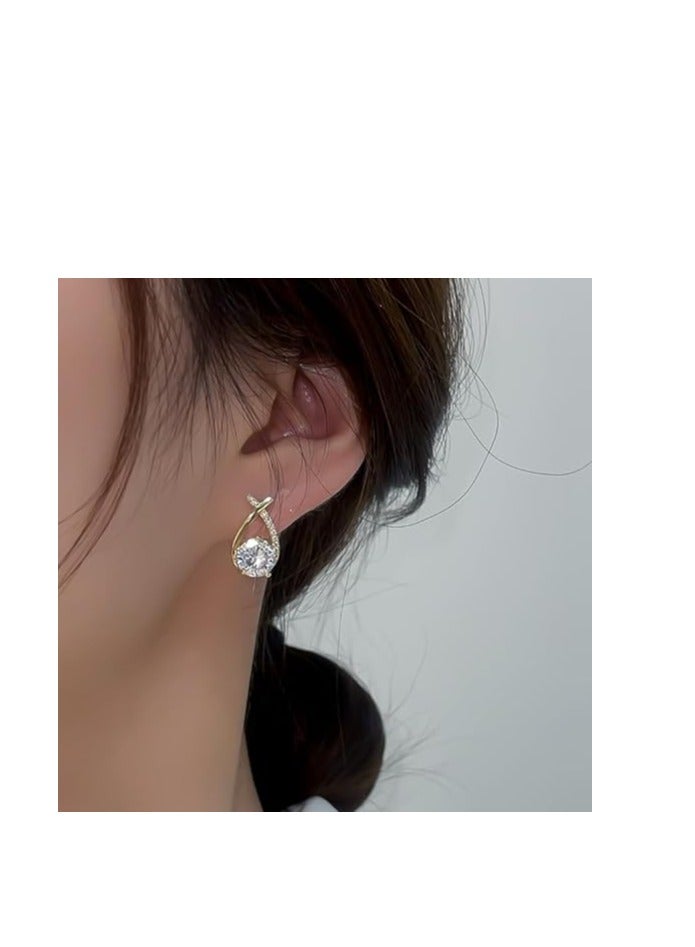 Women Earrings Stylish Design Simple and Versatile Highlight Personal Temperament and Charm Small Earrings - Image 3