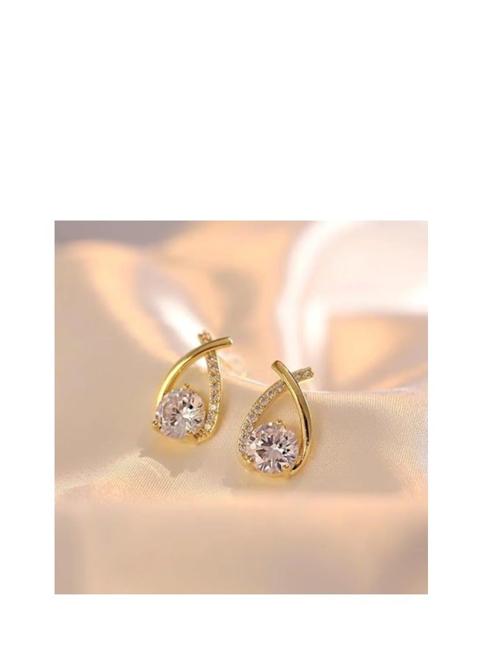 Women Earrings Stylish Design Simple and Versatile Highlight Personal Temperament and Charm Small Earrings - Image 5