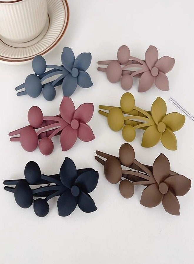 DORMITORRY Flower Hair Clutcher for Women, Stylish Hair Claw Clips for Girls, Hair Accessories for Hair Styling, Juda Clips & Pins for Elegant Hairstyles Pack of 2 - Multicolor. - Image 2