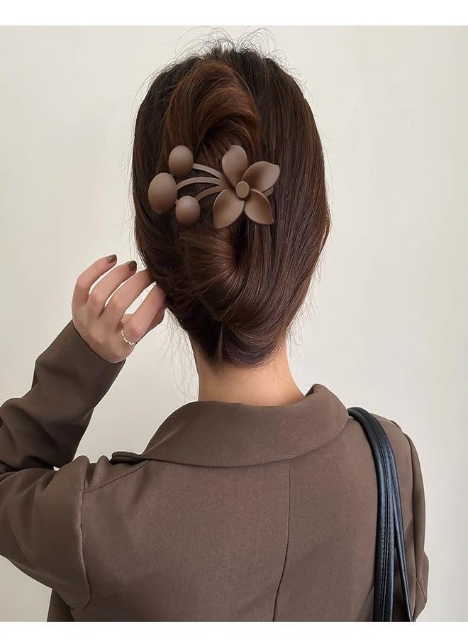 DORMITORRY Flower Hair Clutcher for Women, Stylish Hair Claw Clips for Girls, Hair Accessories for Hair Styling, Juda Clips & Pins for Elegant Hairstyles Pack of 2 - Multicolor. - Image 3